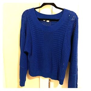 Anthropologie royal blue sweater